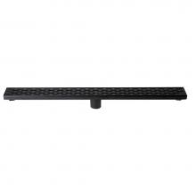 Alfi Trade ABLD32C-BM - 32'' Black Matte Stainless Steel Linear Shower Drain with Groove Holes