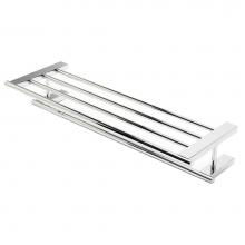 Alfi Trade AB9564-PC - Polished Chrome 26 inch Towel Bar & Shelf Bathroom Accessory