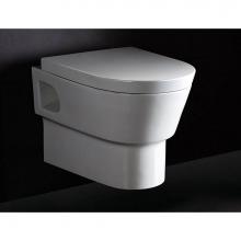 Alfi Trade WD332 - EAGO WD332 Round Modern Wall Mount Dual Flush Toilet Bowl