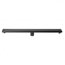 Alfi Trade ABLD32B-BM - 32'' Black Matte Stainless Steel Linear Shower Drain with Solid Cover