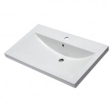 Alfi Trade BH001 - EAGO BH001 White Ceramic 32''x19'' Rectangular Drop In Sink