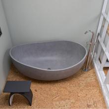Alfi Trade ABCO63TUB - 63'' Solid Concrete Gray Matte Oval Bathtub