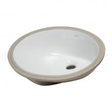 Alfi Trade BC224 - EAGO BC224 White Ceramic 18''x15'' Undermount Oval Bathroom Sink