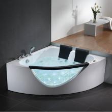 Alfi Trade AM199ETL - EAGO 1 5ft Clear Rounded Corner Acrylic Whirlpool Bathtub for Two