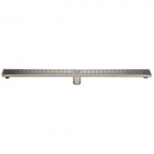 Alfi Trade ABLD36D - 36'' Modern Stainless Steel Linear Shower Drain with Groove Lines