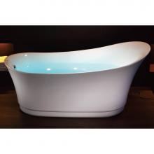 Alfi Trade AM2140 - EAGO AM2140  6 Foot White Free Standing Air Bubble Bathtub
