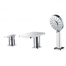 Alfi Trade AB2879-PC - Polished Chrome Deck Mounted Tub Filler with Hand Held Showerhead