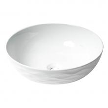 Alfi Trade ABC909 - ALFI brand ABC909 White 17'' Decorative Round Vessel Above Mount Ceramic Sink