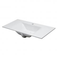Alfi Trade BB128 - EAGO BB128 White Ceramic 40''x19'' Rectangular Drop In Sink