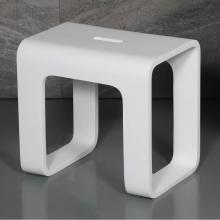 Alfi Trade ABST99 - White Matte Solid Surface Resin Bathroom / Shower Stool