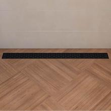 Alfi Trade ABLD36C-BM - ALFI brand 36'' Black Matte Stainless Steel Linear Shower Drain with Groove Holes