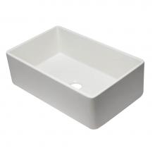 Alfi Trade AB3320SB-W - 33 inch White Reversible Single Fireclay Farmhouse Kitchen Sink