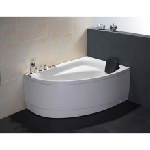 Alfi Trade AM161-L - EAGO 5' Single Person Corner White Acrylic Whirlpool Bath Tub - Drain on Left