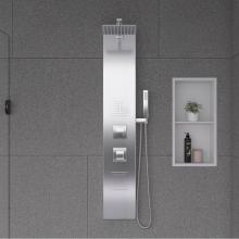 Alfi Trade ABSP60W - White Aluminum Shower Panel with 2 Body Sprays and Rain Shower Head