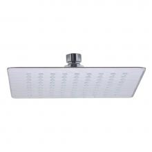 Alfi Trade RAIN8S-BSS - Solid Brushed Stainless Steel 8'' Square Ultra Thin Rain Shower Head