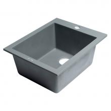 Alfi Trade AB1720DI-T - Titanium 17'' Drop-In Rectangular Granite Composite Kitchen Prep Sink