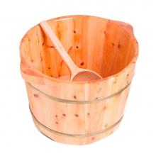 Alfi Trade AB6604 - Round Wooden Cedar Foot Soaking Tub