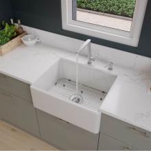 Alfi Trade AB505-W - White 26'' Contemporary Smooth Apron Fireclay Farmhouse Kitchen Sink