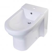 Alfi Trade JA1010 - EAGO JA1010 White Ceramic Bathroom Bidet with Elongated Seat