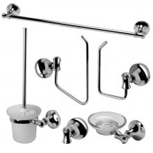 Alfi Trade AB9521-PC - Polished Chrome 6 Piece Matching Bathroom Accessory Set