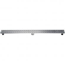 Alfi Trade ABLD47C-BSS - ALFI brand 47'' Stainless Steel Linear Shower Drain with Groove Holes