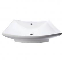 Alfi Trade BA142 - EAGO BA142  28'' Rectangular Porcelain Bathroom Vessel Sink with Single Hole