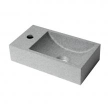 Alfi Trade ABCO108 - 16'' Small Rectangular Solid Concrete Gray Matte Wall Mounted Bathroom Sink
