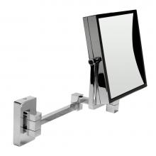 Alfi Trade ABM8WS-PC - 8'' Square Wall Mounted 5x Magnify Cosmetic Mirror