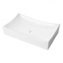 Alfi Trade ABC904 - ALFI brand ABC904 White 26'' Fancy Rectangular Above Mount Ceramic Sink