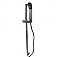 Alfi Trade AB7606-BM - Black Matte Square Sliding Rail Hand Shower Set