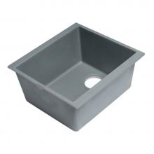 Alfi Trade AB1720UM-T - Titanium 17'' Undermount Rectangular Granite Composite Kitchen Prep Sink
