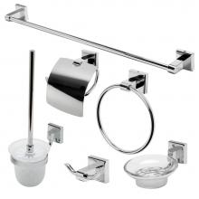 Alfi Trade AB9509-PC - Polished Chrome 6 Piece Matching Bathroom Accessory Set