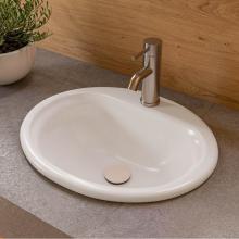 Alfi Trade ABC802 - ALFI brand ABC802 White 21'' Round Drop In Ceramic Sink with Faucet Hole