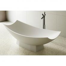 Alfi Trade AB9992 - White Matte 71'' Solid Surface Resin Free Standing Hammock Style Bathtub