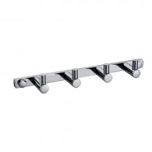 Alfi Trade AB9528-PC - Polished Chrome Wall Mounted 4 Prong Robe / Towel Hook Bathroom Accessory