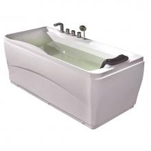 Alfi Trade LK1102-L - EAGO LK1102-L White Acrylic 63'' Soaking Tub with Fixtures