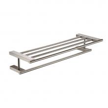 Alfi Trade AB9564-BN - Brushed Nickel 26 inch Towel Bar & Shelf Bathroom Accessory