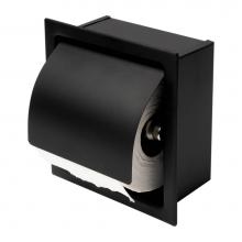 Alfi Trade ABTPC77-BLA - ALFI brand ABTPC77-BLA Black Matte Stainless Steel Recessed Toilet Paper Holder with Cover