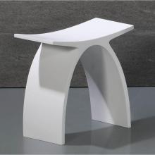 Alfi Trade ABST77 - Arched White Matte Solid Surface Resin Bathroom / Shower Stool