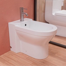 Alfi Trade JA1010 - EAGO White Ceramic Bathroom Bidet with Elongated Seat