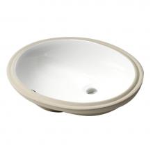 Alfi Trade ABC602 - ALFI brand ABC602 White 23'' Oval Undermount Ceramic Sink