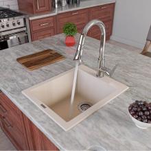 Alfi Trade AB1720DI-B - Biscuit 17'' Drop-In Rectangular Granite Composite Kitchen Prep Sink