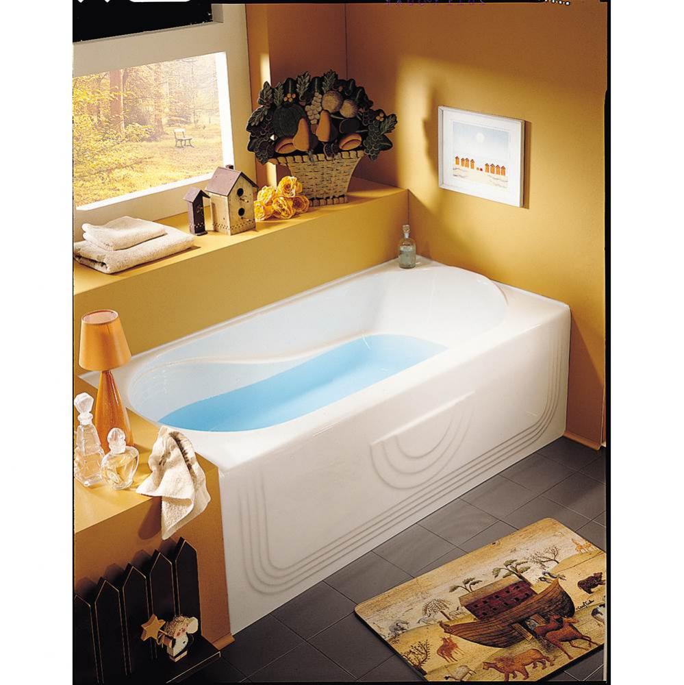 Petunia Bathtub 31x60, With Tiling Flange, Right Drain, Vibro-air, White