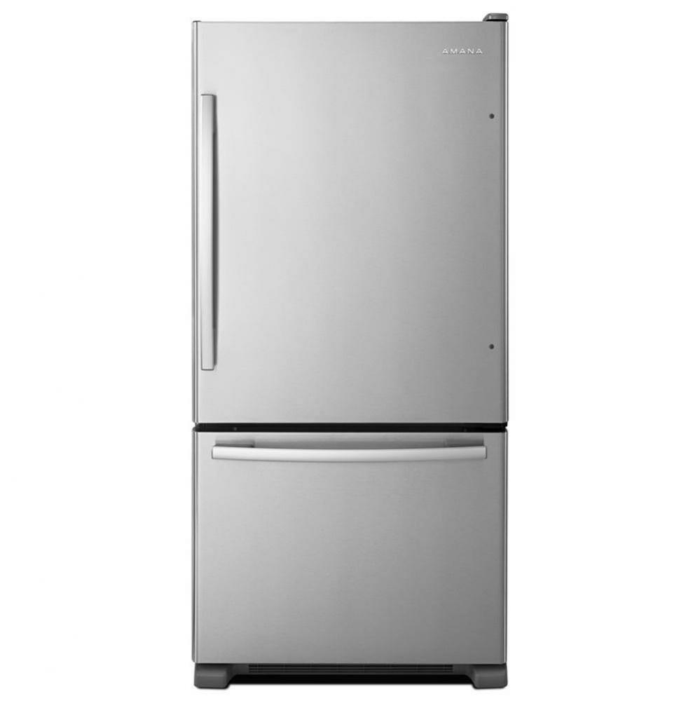 33-inch Wide Amana Bottom-Freezer Refrigerator with EasyFreezer&trade; Pull-Out Drawer - 22 cu