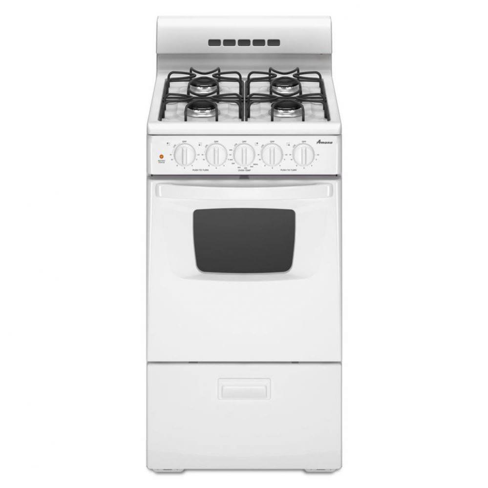 20-inch Amana Gas Range with Compact Oven Capacity