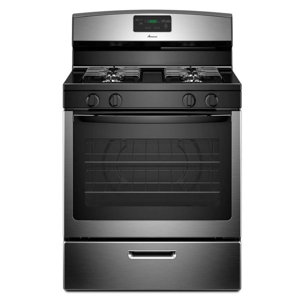 30-inch Amana Gas Range with EasyAccess&trade; Broiler Door