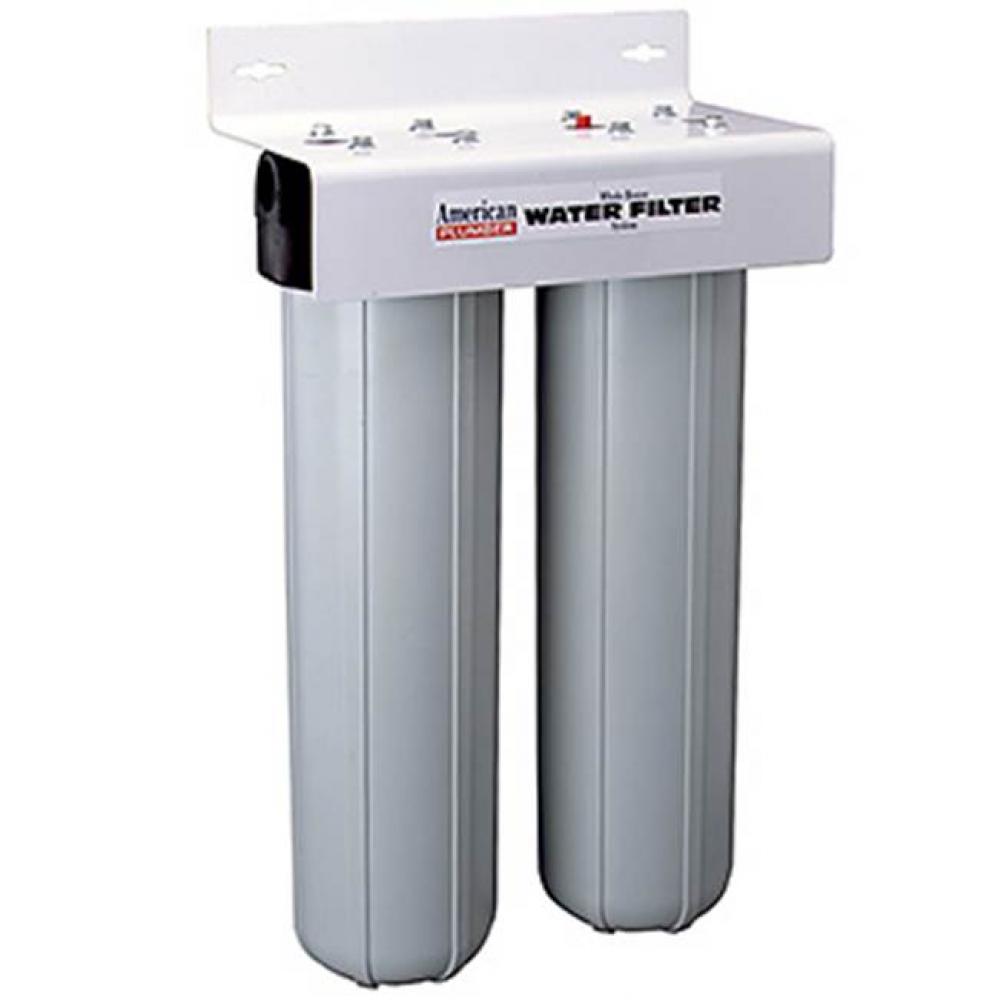 Sediment/Taste/Odor System w/Cartridges - 1'' Inlet/Outlet Features Twin 20''