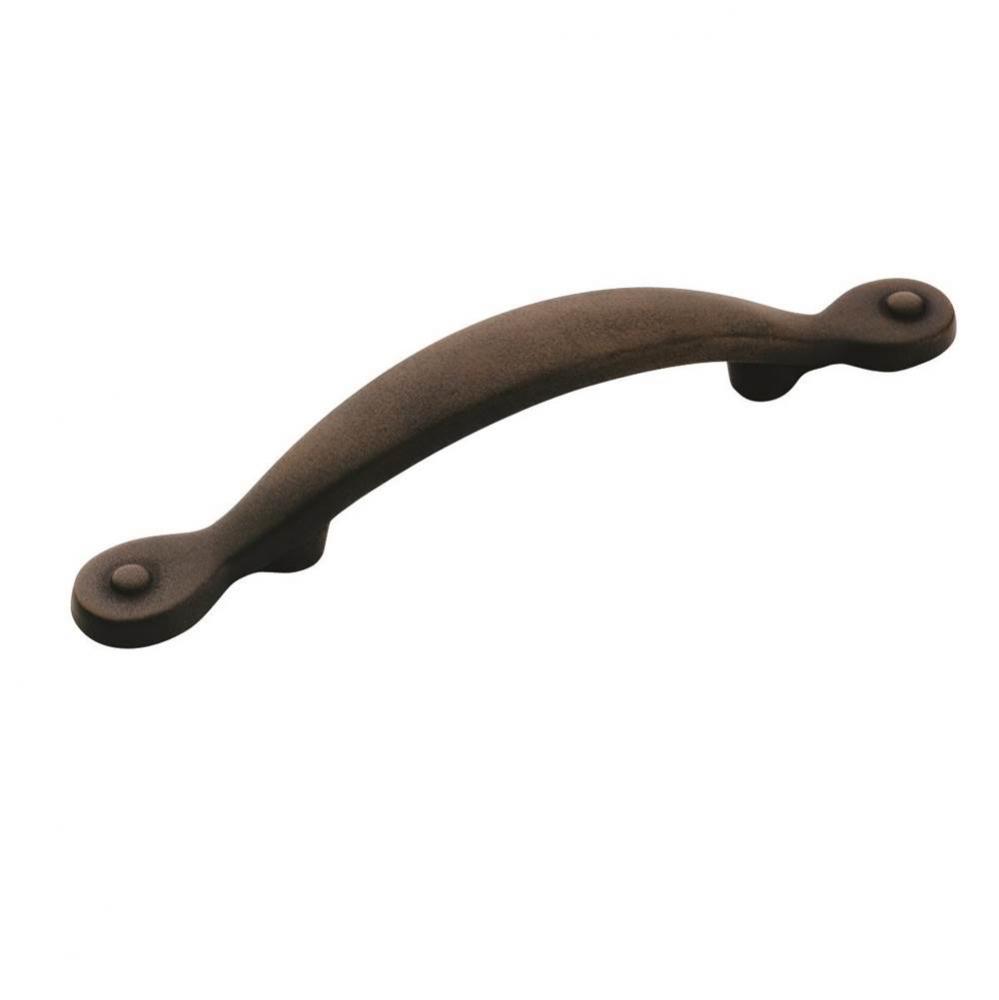 Inspirations 3 in (76 mm) Center-to-Center Antique Rust Cabinet Pull