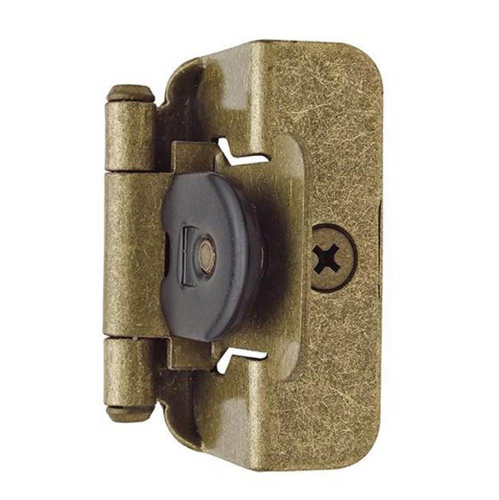 1/2in (13 mm) Overlay Double Demountable Burnished Brass Hinge - 2 Pack
