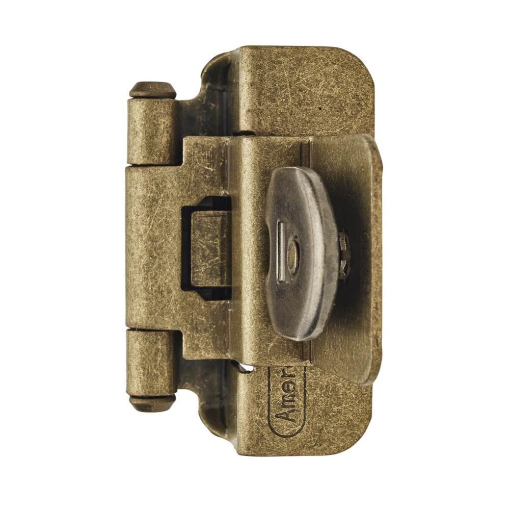 3/8in (10 mm) Inset Double Demountable Burnished Brass Hinge - 2 Pack